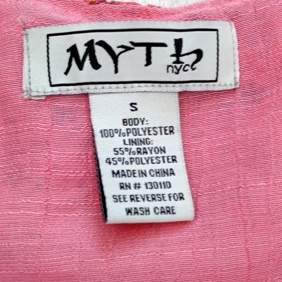 *Relisted* Myth NYC Women's Pink Floral Summer Tank Top Blouse Tie Decor S - Picture 6 of 14